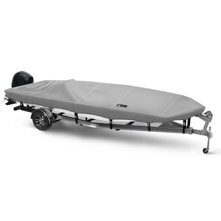 Eevelle Boat Cover JON BOAT Open, Outboard Fits 27ft 6in L up to 102in W Charcoal SFOJB27102B-CHL